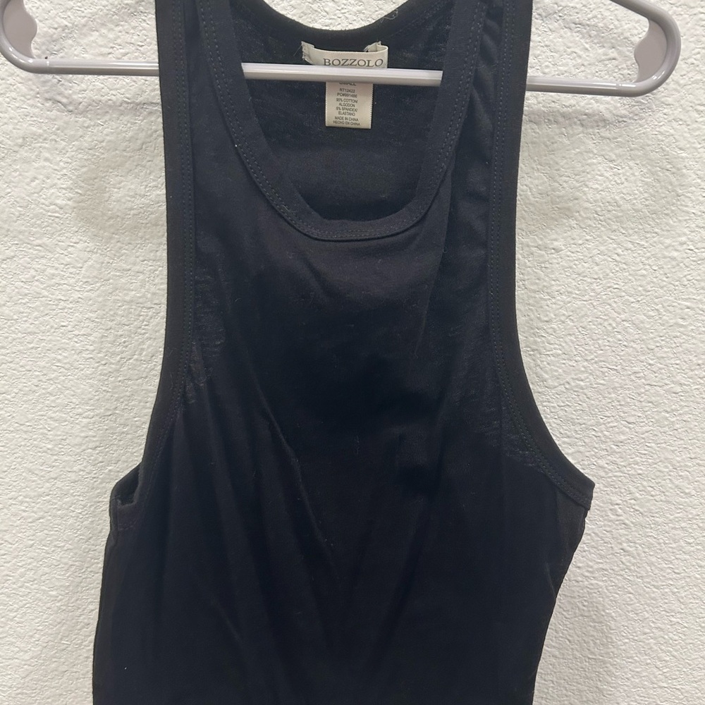 Bozzolo Black Women's Tank Crop Top